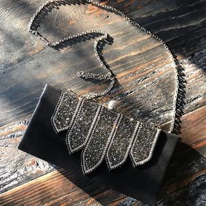 Bebe Embellished Black Evening Clutch